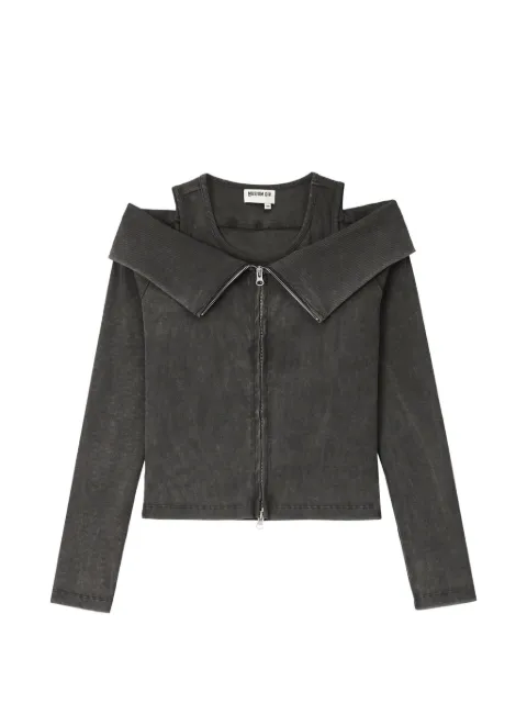 Musium Div. off-shoulder zip-up layered top