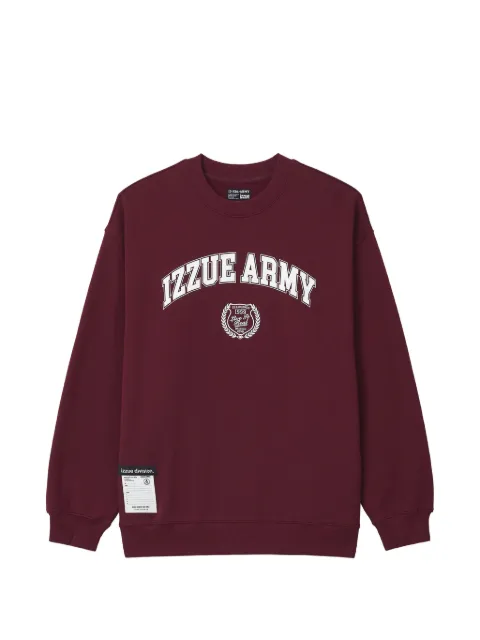 izzue logo-print crew-neck sweater