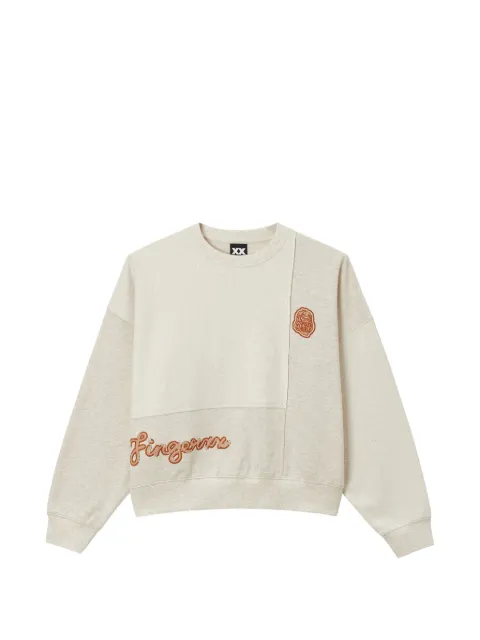 FINGERCROXX patchwork logo-embroidered sweater