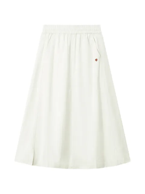 CHOCOOLATE elasticated-waist cotton midi skirt