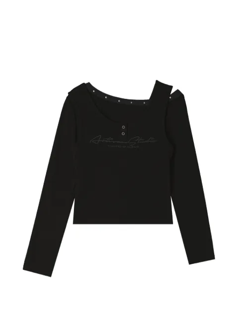 Musium Div. layered-effect stud-embellished top