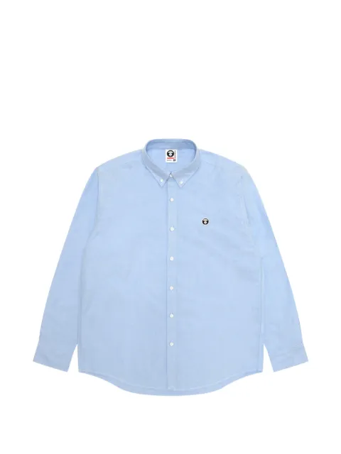 AAPE BY *A BATHING APE® logo-patch button-down shirt