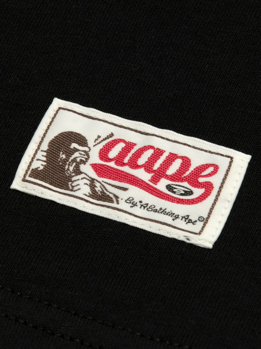 AAPE BY *A BATHING APE logo-patch panelled T-shirt Zwart