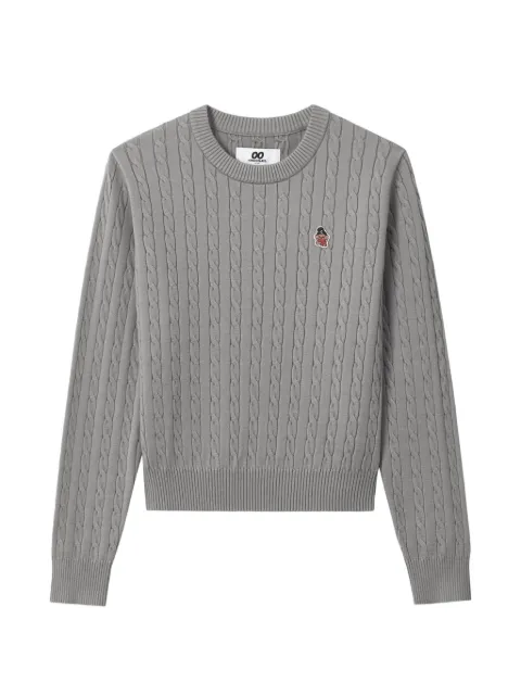 CHOCOOLATE pull en maille torsadée à patch logo