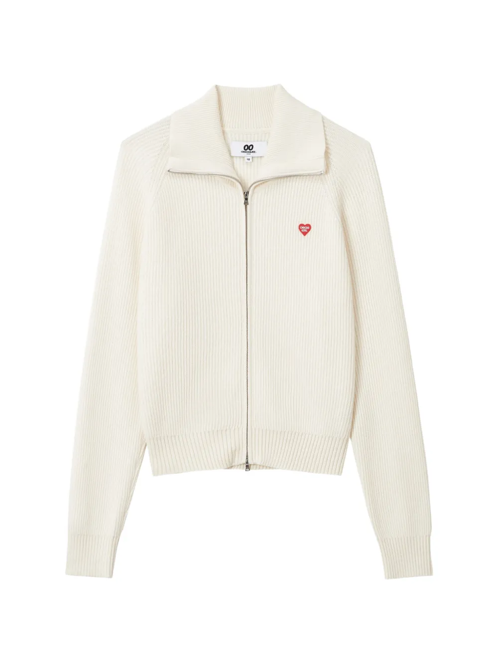 CHOCOOLATE ribbed zip-up cardigan