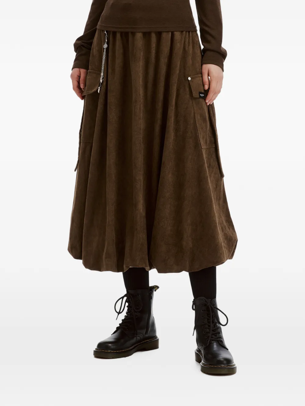 Musium Div. Cargo midi-rok Bruin