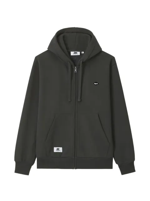 CHOCOOLATE zip-up logo-patch hoodie