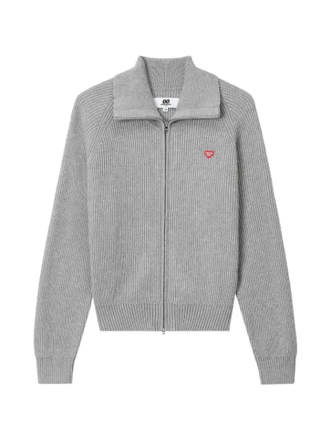 CHOCOOLATE ribbed-knit zip-up cardigan