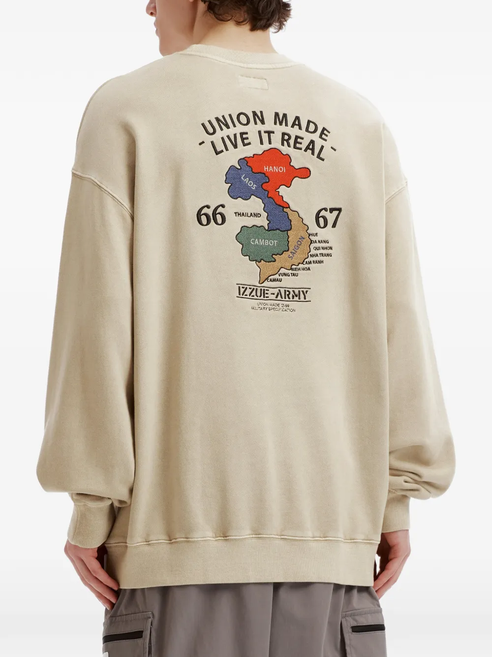 izzue Sweater met print Beige
