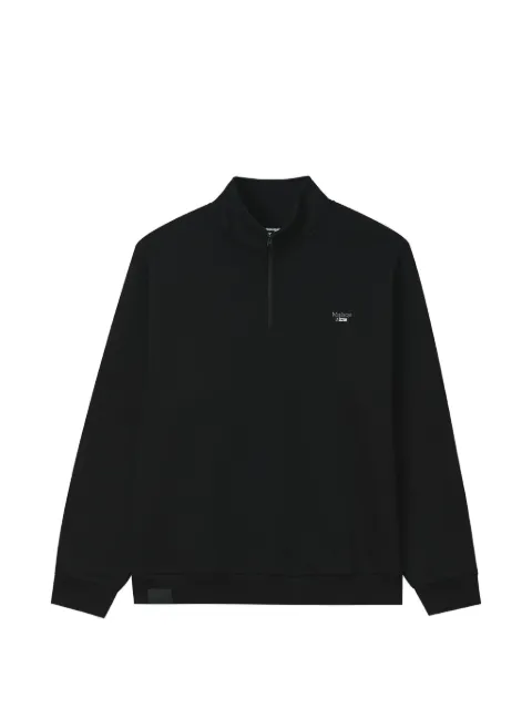 izzue quarter-zip embroidered-logo sweatshirt