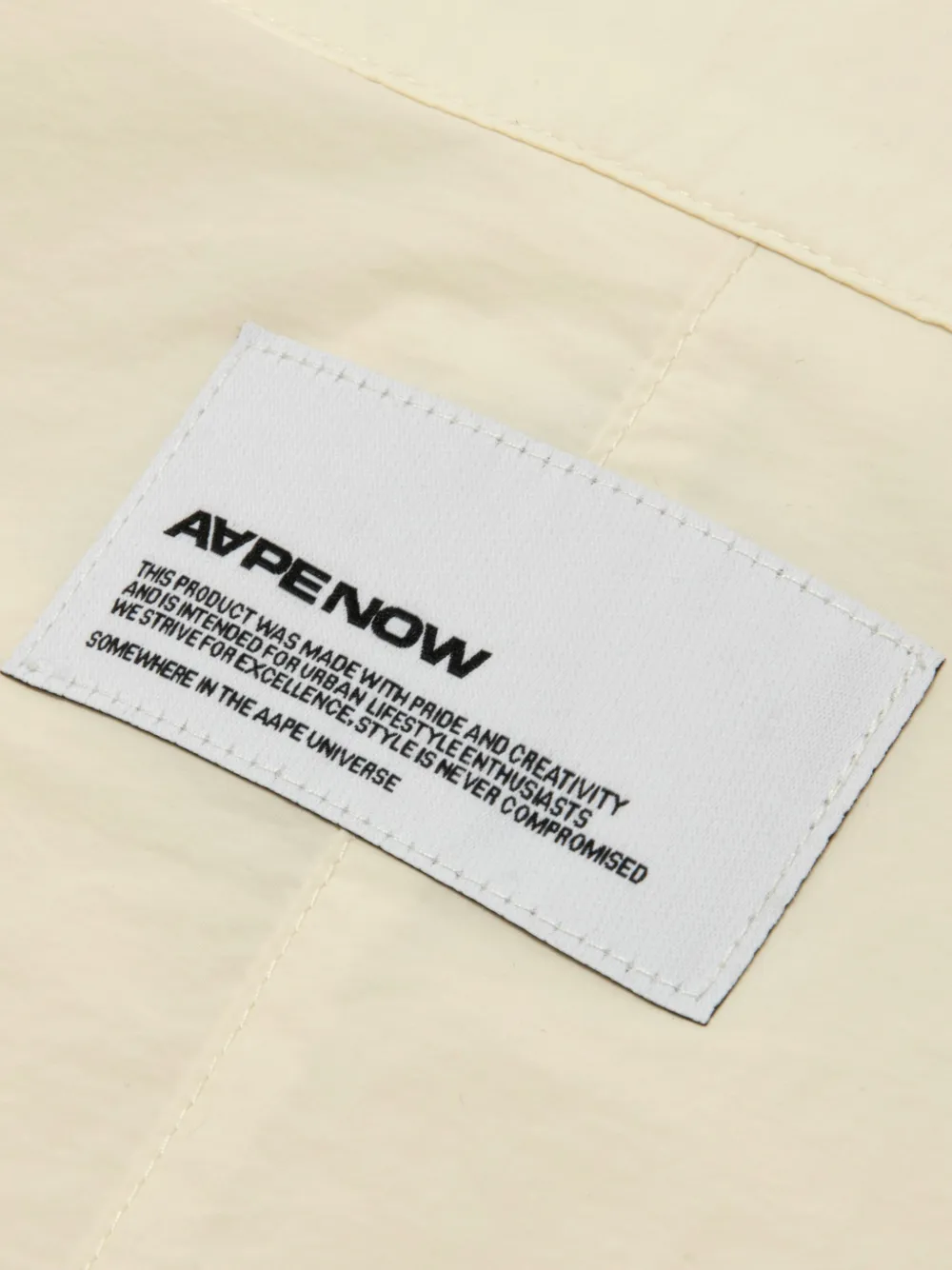 AAPE BY *A BATHING APE Jack met logoprint en afwerking Beige