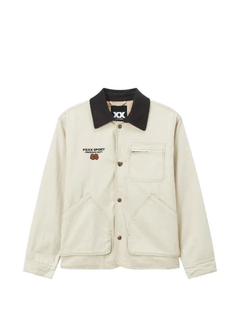 FINGERCROXX chaqueta con parche del logo y cuello de pana