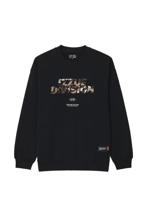izzue logo-print cotton sweatshirt