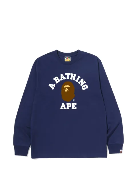 A BATHING APE® logo-print long-sleeve T-shirt