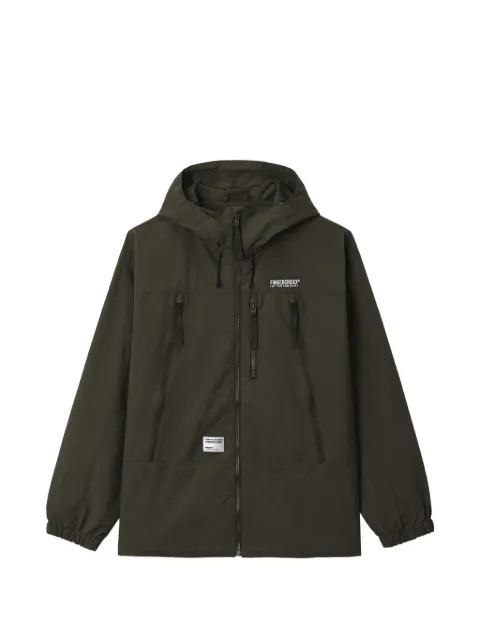 FINGERCROXX logo-print hooded jacket