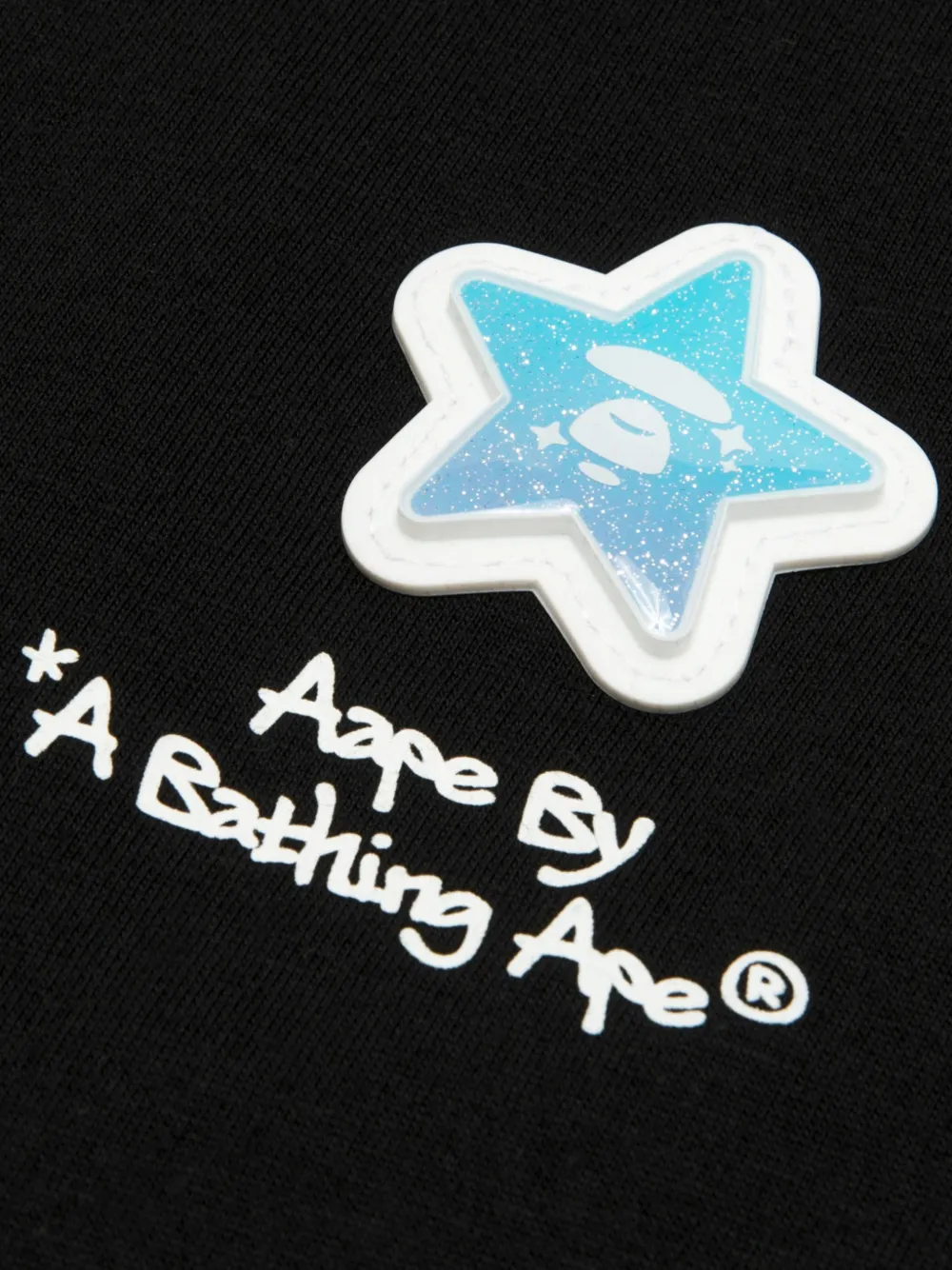 AAPE BY *A BATHING APE Moonface T-shirt met grafische print Zwart