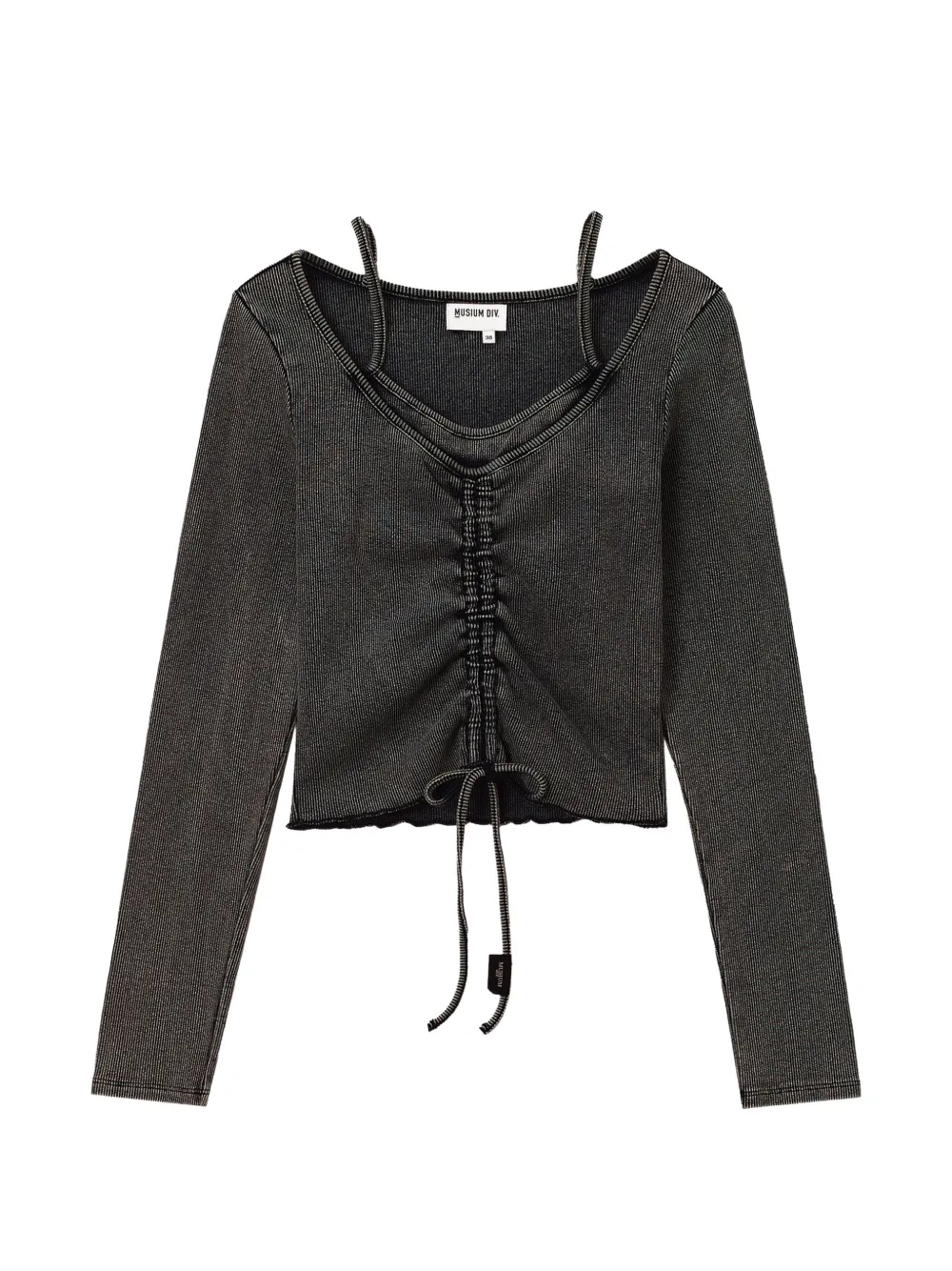 Musium Div. ruched layered-effect top
