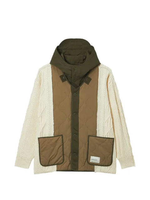 FIVE CM quilted cable-knit jacket