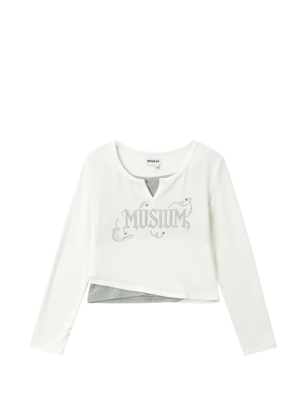 Musium Div. Logo-print Layered-effect T-shirt In White