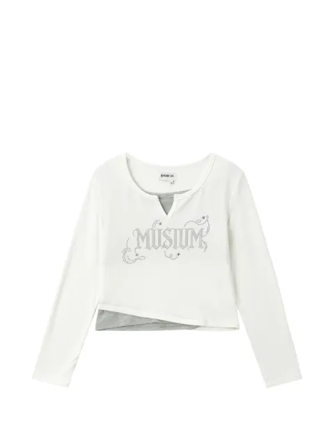 Musium Div. logo-print layered-effect T-shirt