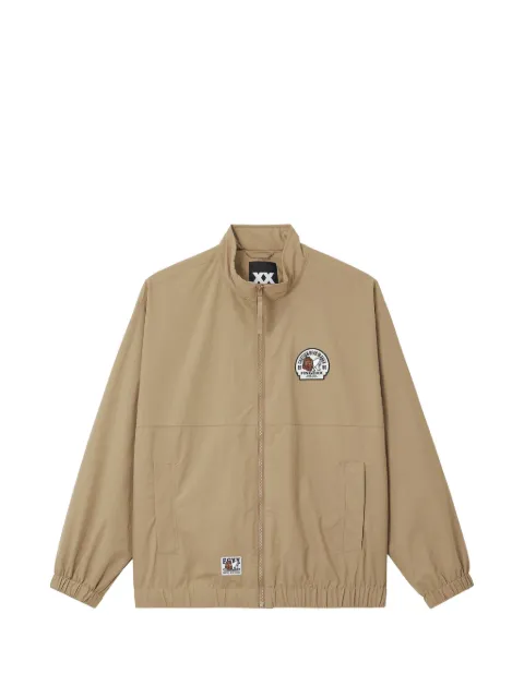 FINGERCROXX logo-patch zip-up jacket