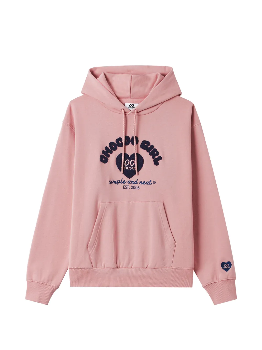 CHOCOOLATE logo-print heart-motif hoodie