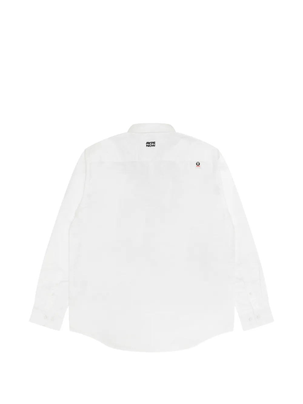 AAPE BY *A BATHING APE Aapenow overhemd met Moonface-patch en knopen Wit