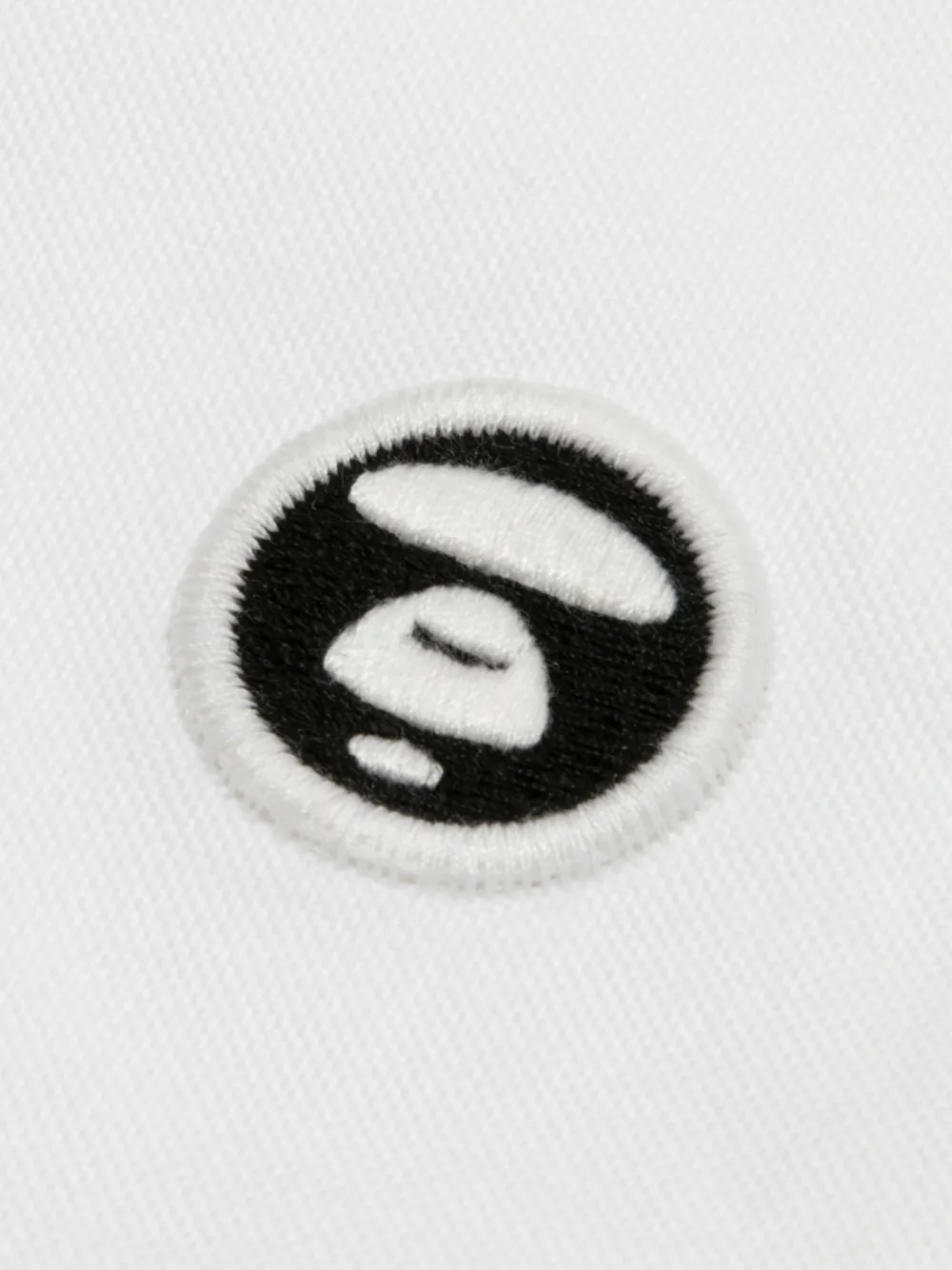 AAPE BY *A BATHING APE Aapenow overhemd met Moonface-patch en knopen Wit