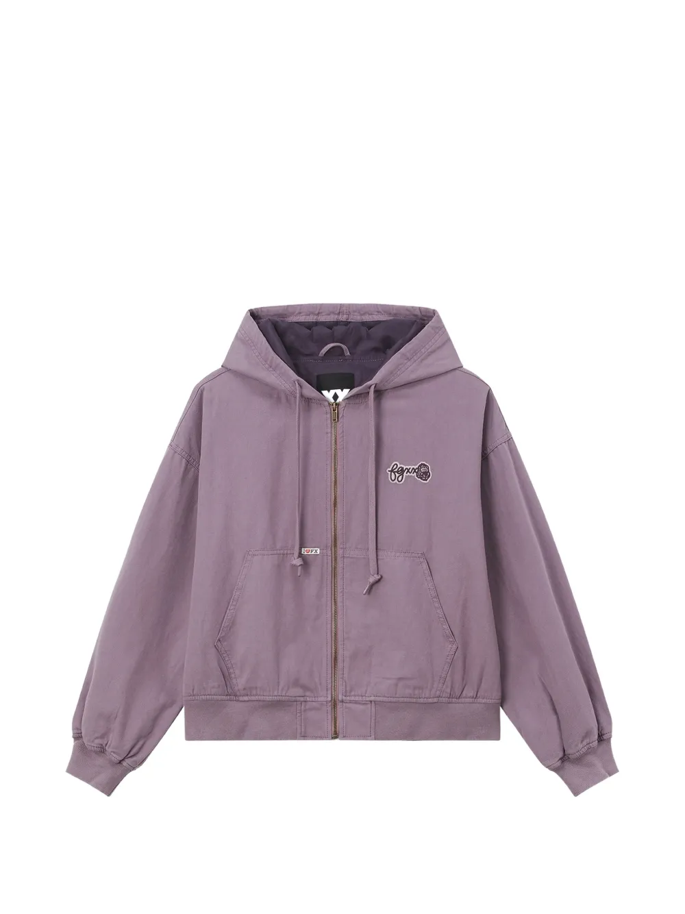 FINGERCROXX logo-embroidered hooded jacket