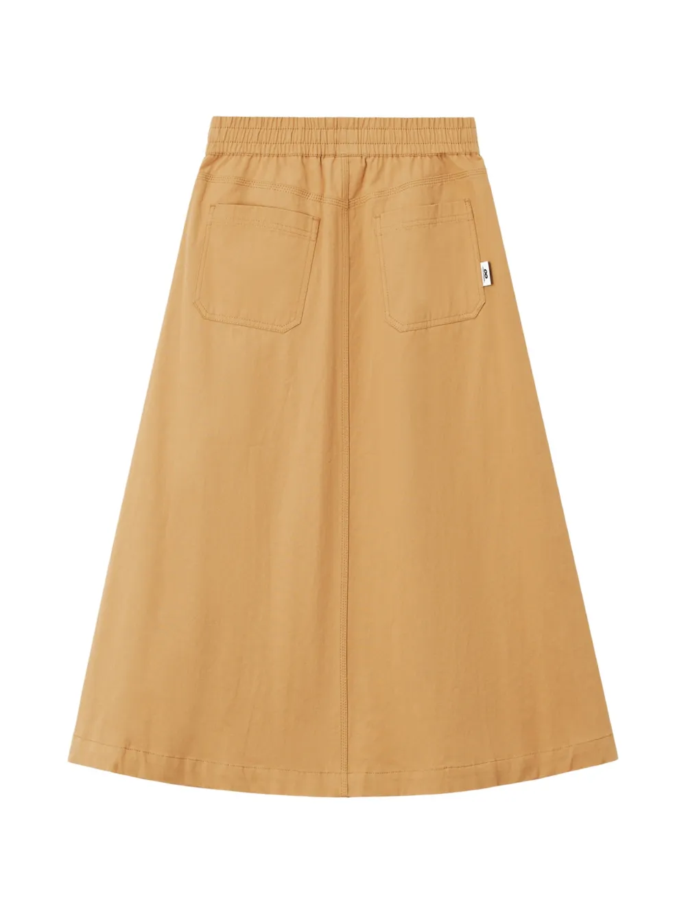 CHOCOOLATE Midi-rok met elastische taille Beige