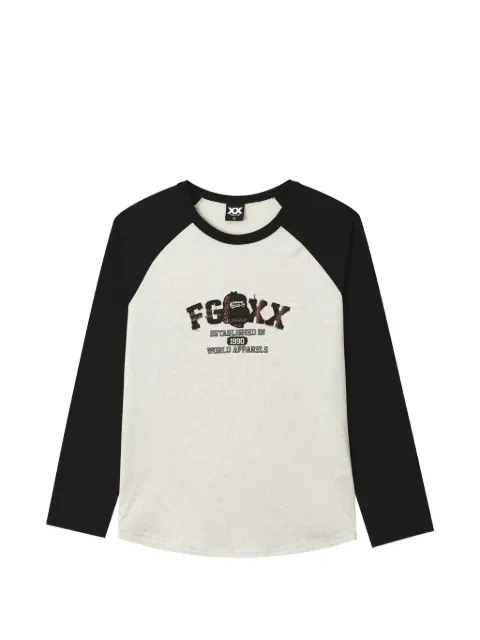 FINGERCROXX logo-print raglan-sleeve T-shirt