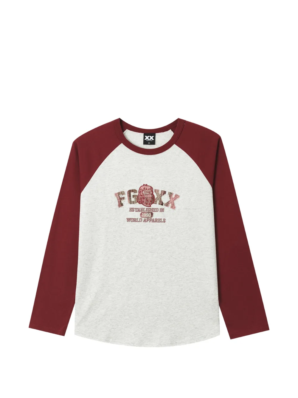 Fingercroxx Logo-print Raglan-sleeve T-shirt In Grey