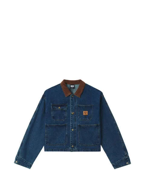 FINGERCROXX chaqueta vaquera corta con cuello de pana