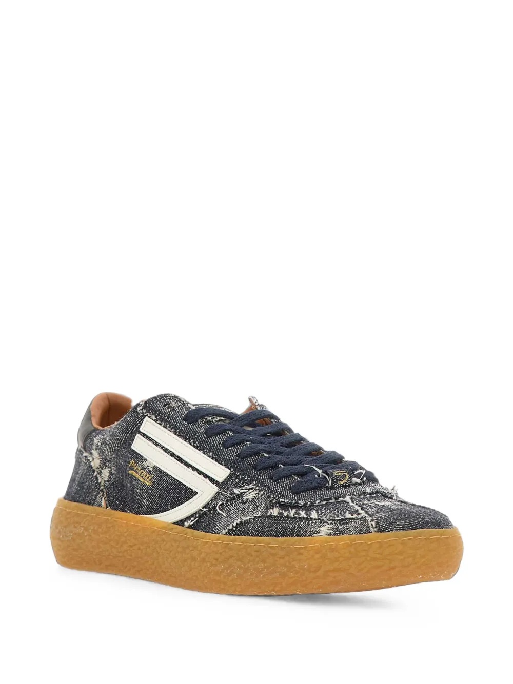 Puraai Denim sneakers met franje Blauw