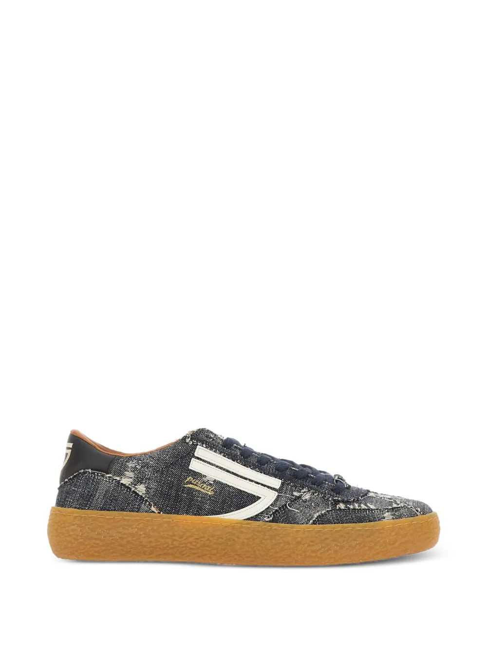 Puraai Denim sneakers met franje Blauw