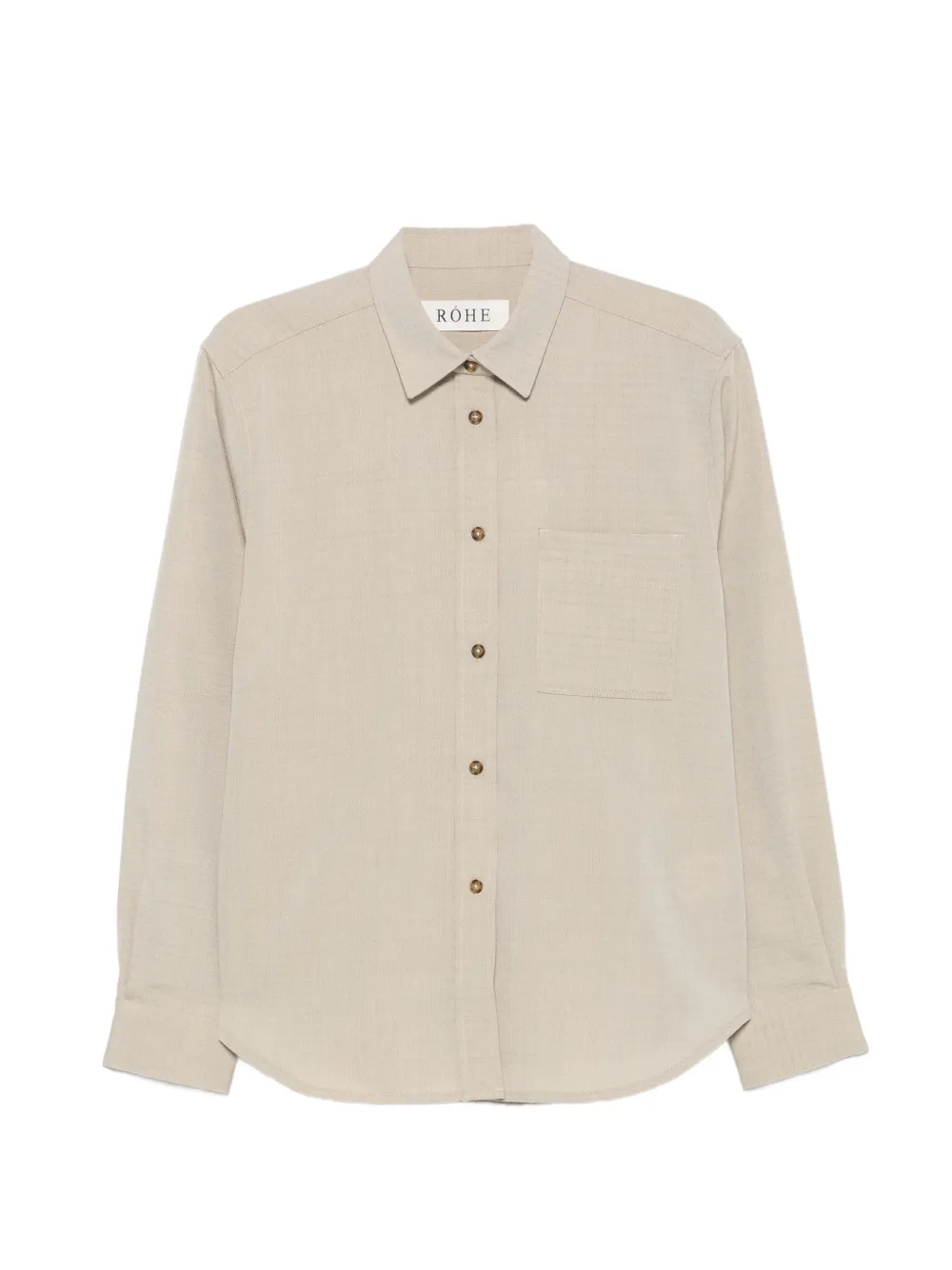 Róhe Camicia con chiusura a bottone e taschino - Toni neutri