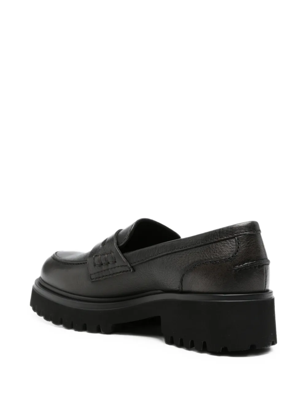 GUGLIELMO ROTTA chunky-sole leather loafers Zwart