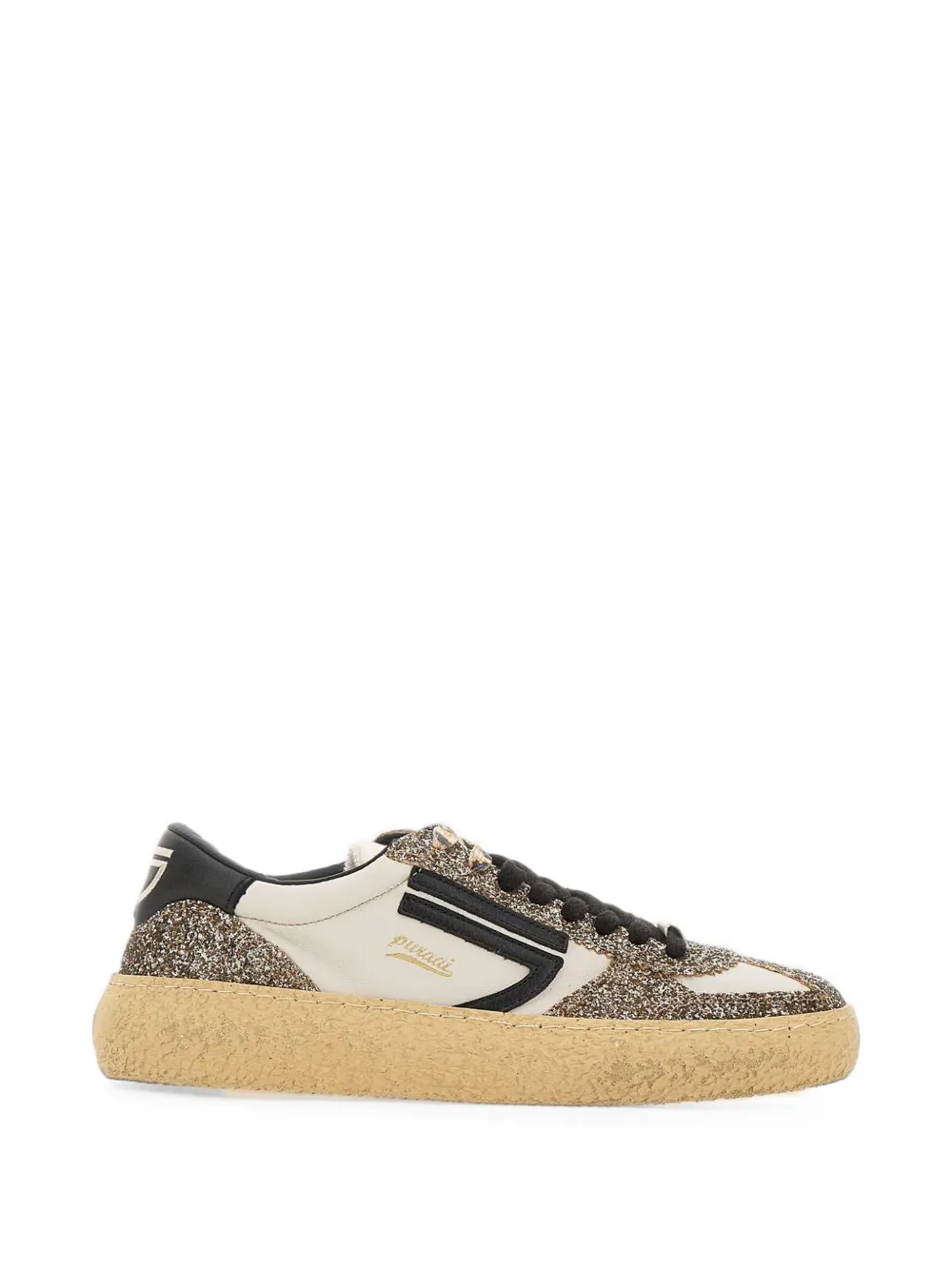 Puraai 1.01 Vintage sneakers met glitters Wit