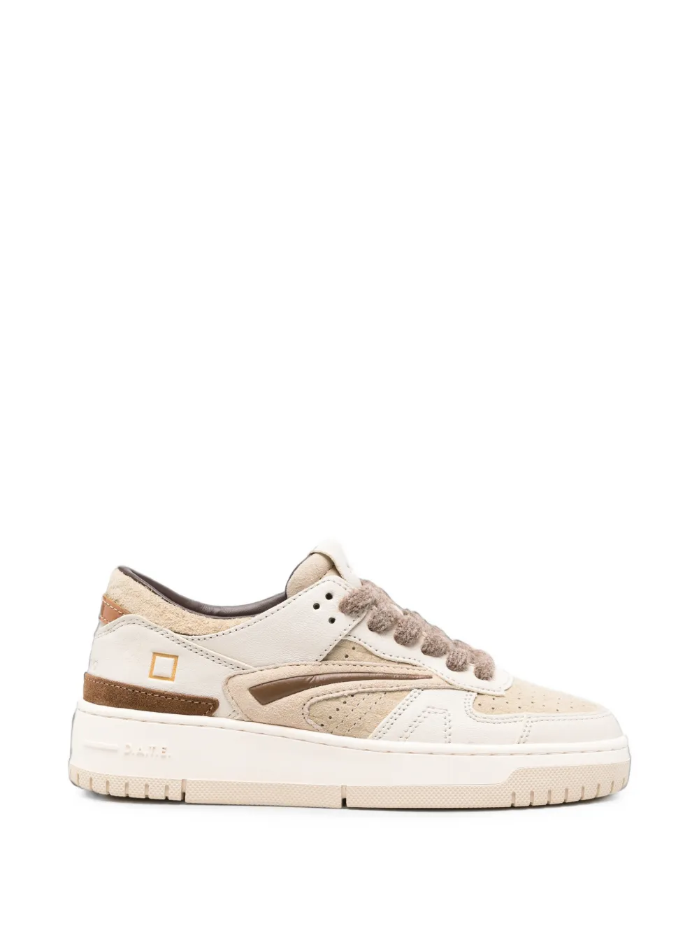 D.A.T.E. leather panelled sneakers Beige