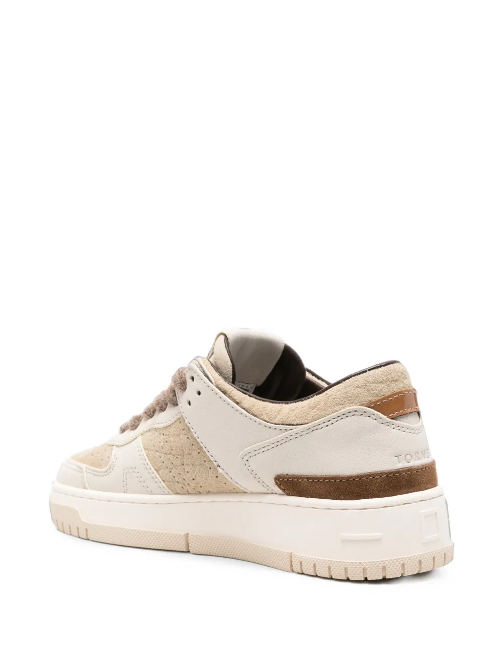 D.A.T.E. leather panelled sneakers Beige