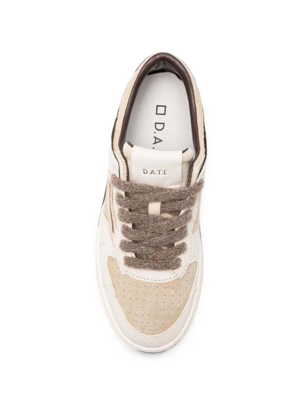 D.A.T.E. leather panelled sneakers Beige