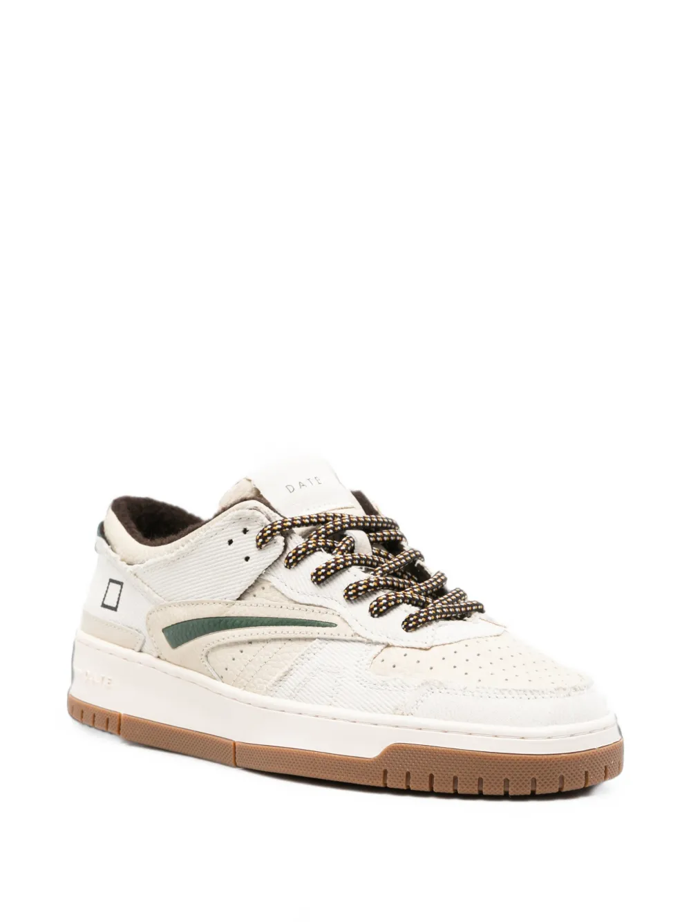 D.A.T.E. Torneo panelled leather sneakers Beige