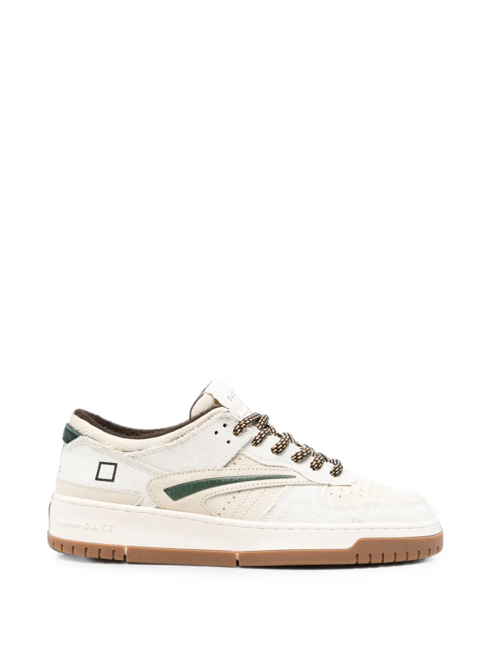 D.A.T.E. Torneo panelled leather sneakers Beige