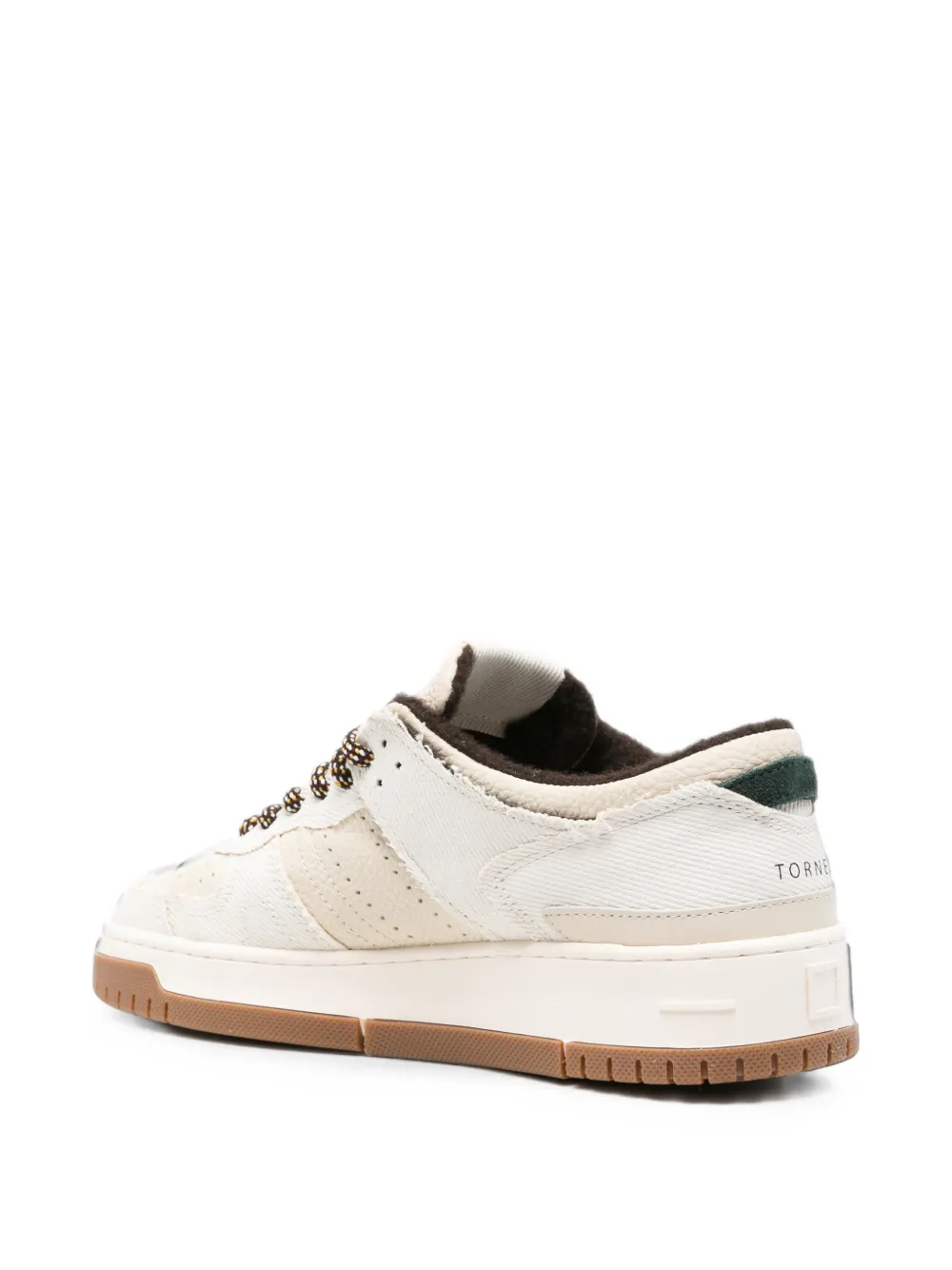 D.A.T.E. Torneo panelled leather sneakers Beige
