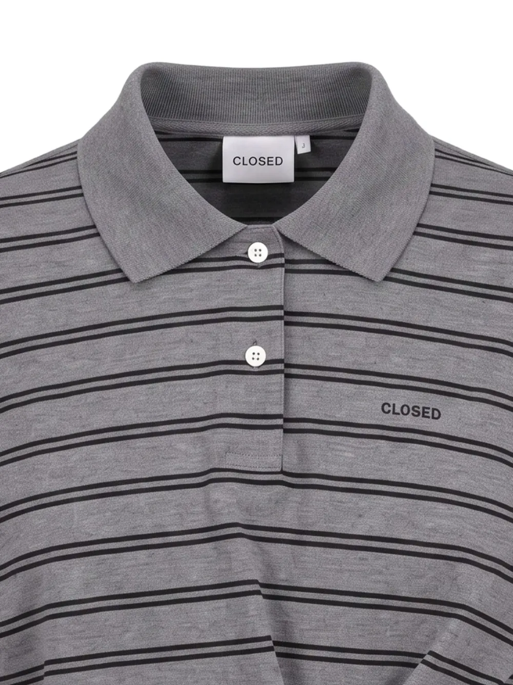 Closed Gestreept poloshirt Grijs