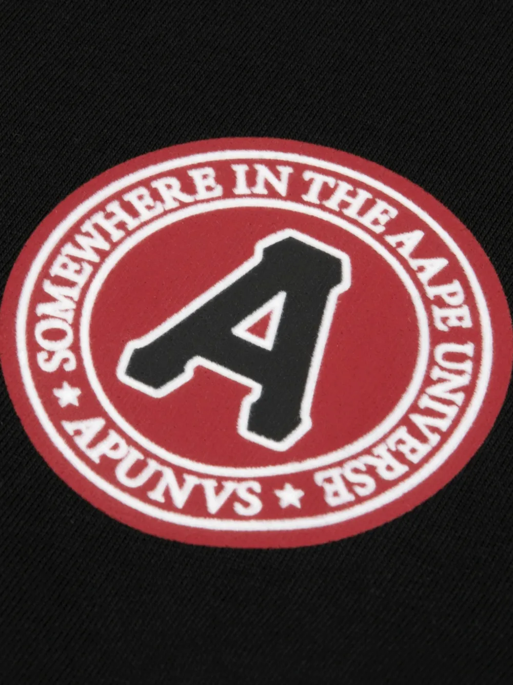 AAPE BY *A BATHING APE AAPEUNVS katoenen T-shirt met logo-print Zwart