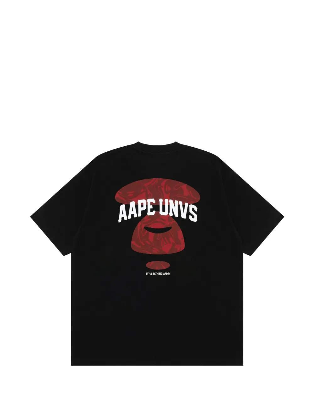 AAPE BY *A BATHING APE AAPEUNVS katoenen T-shirt met logo-print Zwart