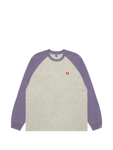 AAPE BY *A BATHING APE® raglan-sleeve heart-patch T-shirt