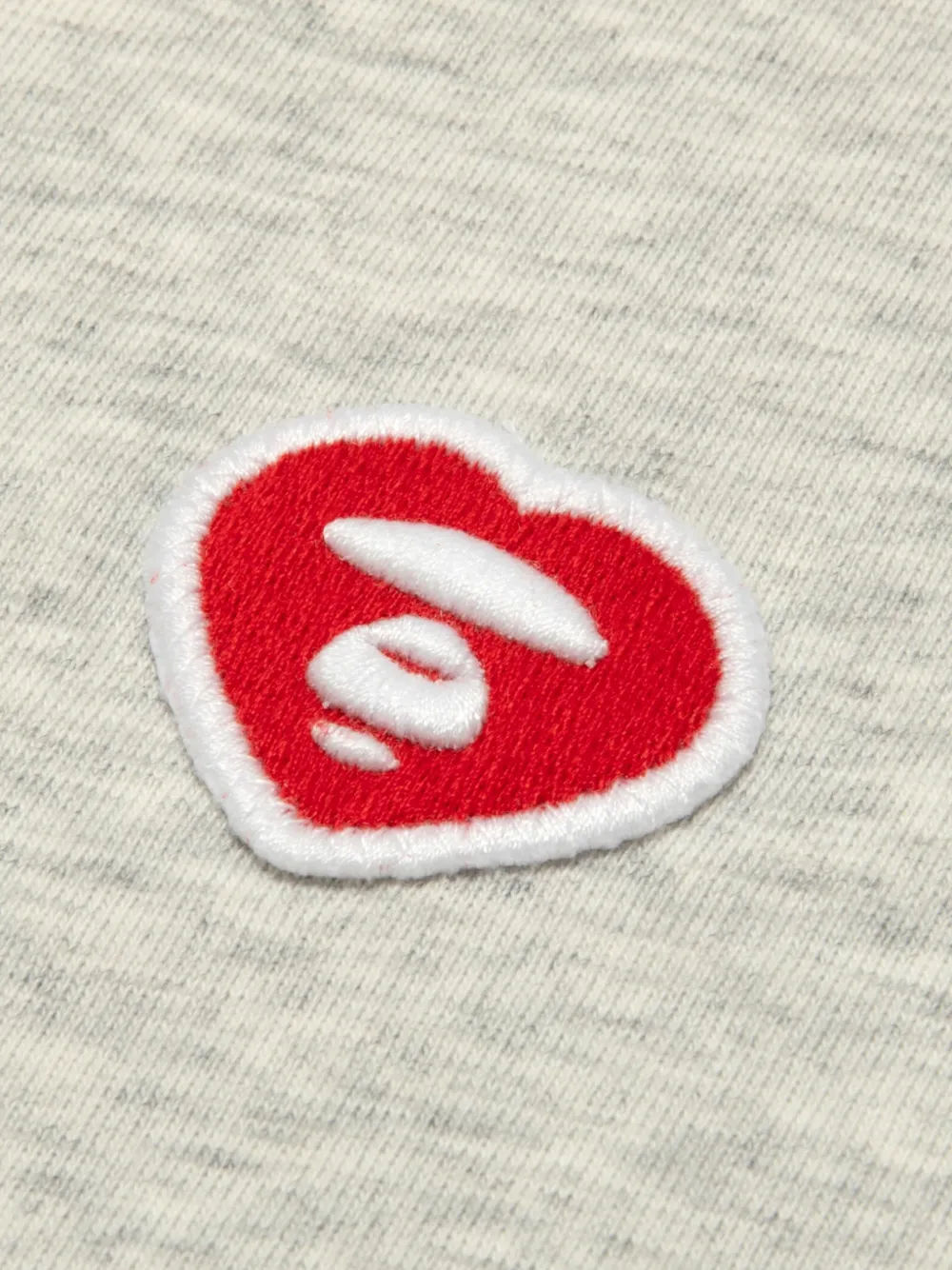 AAPE BY *A BATHING APE T-shirt met raglan mouwen en hartpatch Grijs