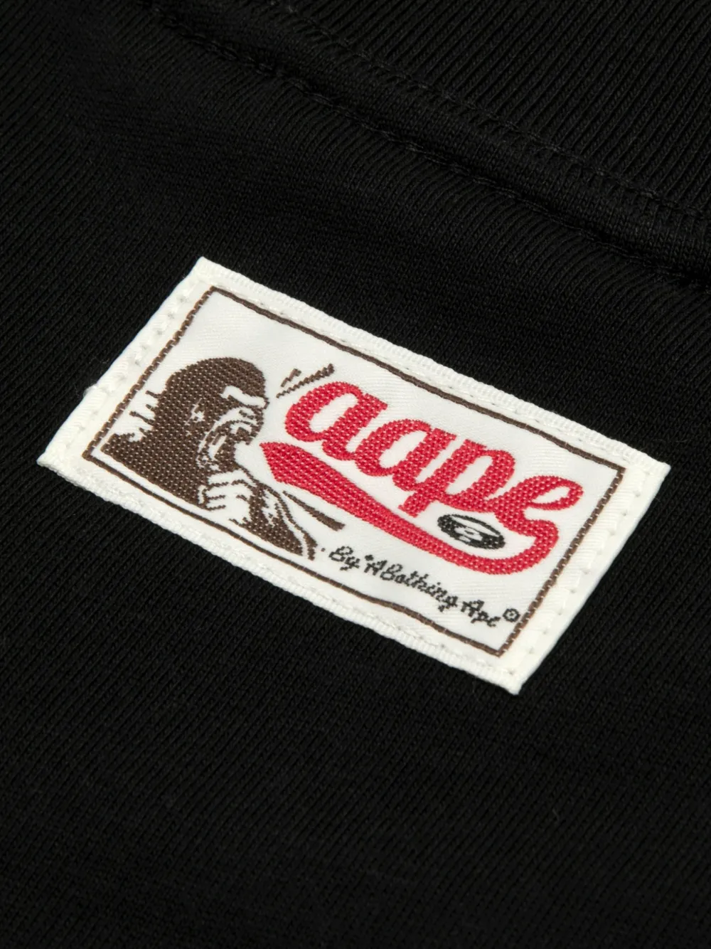 AAPE BY *A BATHING APE T-shirt met logopatch Zwart